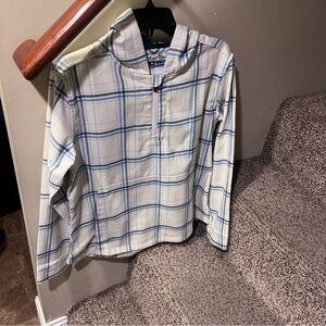 Salt Life White and Blue Plaid Women's Hoodie